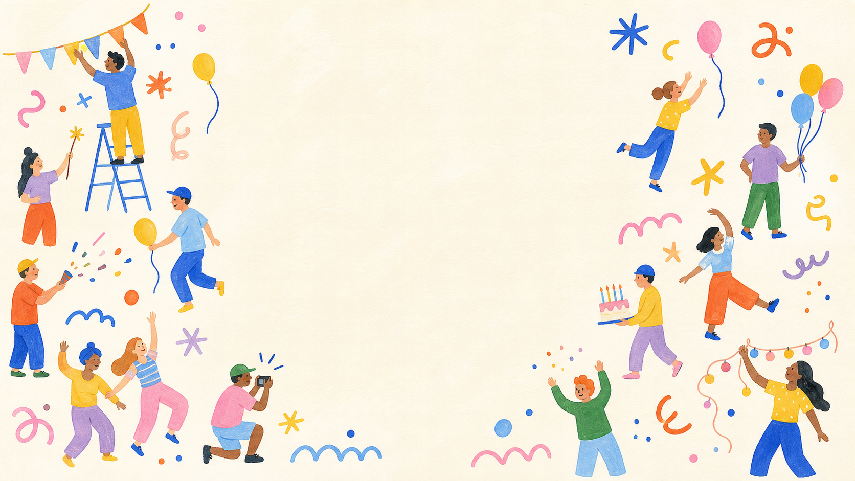 Funfetti Events illustrated celebration scene